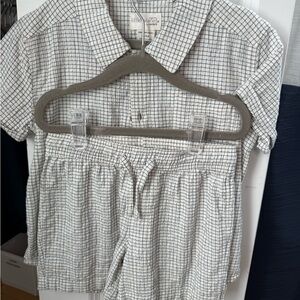 Little Planet Organic Checkered Shirt and Shorts Set